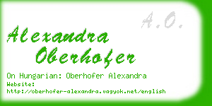 alexandra oberhofer business card